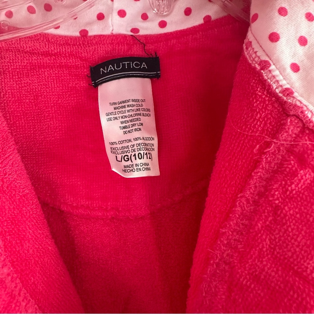 Kid’s Nautica Pink Flamingo Hooded Towel - Picture 3 of 4
